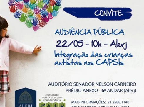 Integração das crianças com espectro autista nos CAPSI será debatida na Alerj / Arqrio